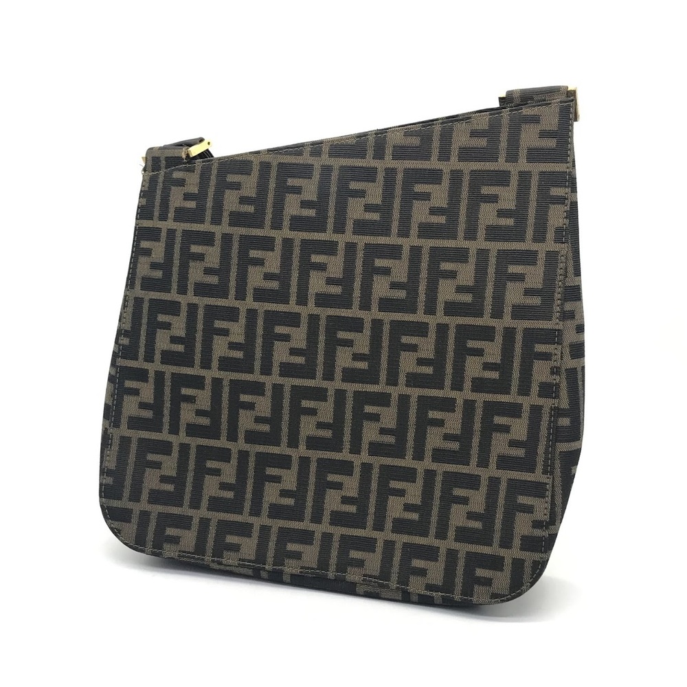 Fendi Zucca canvas shoulder bag Brown